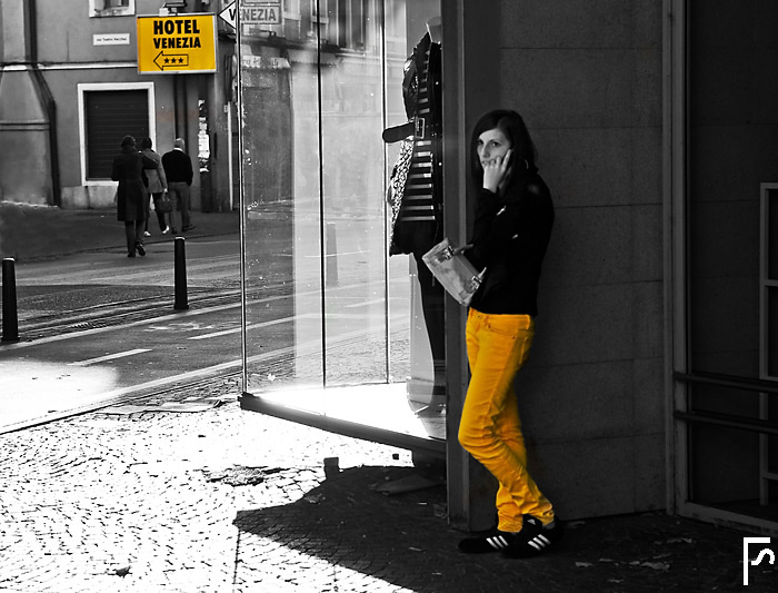 Yellow in the street
